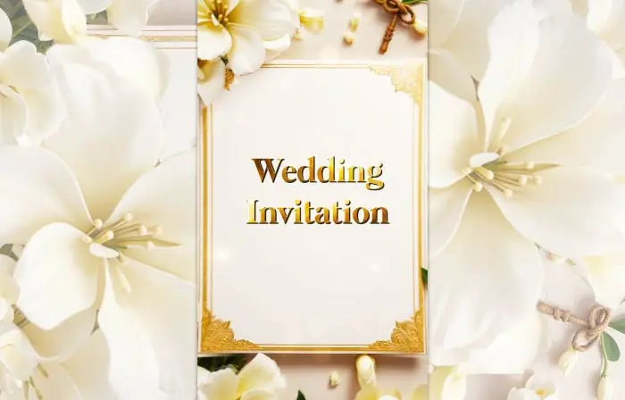 Beautiful 3D Floral Islamic Wedding Invitation Instagram Story